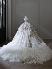 Timeless Ball Gown Sweetheart Tulle Long Wedding Dress Bridal Dress