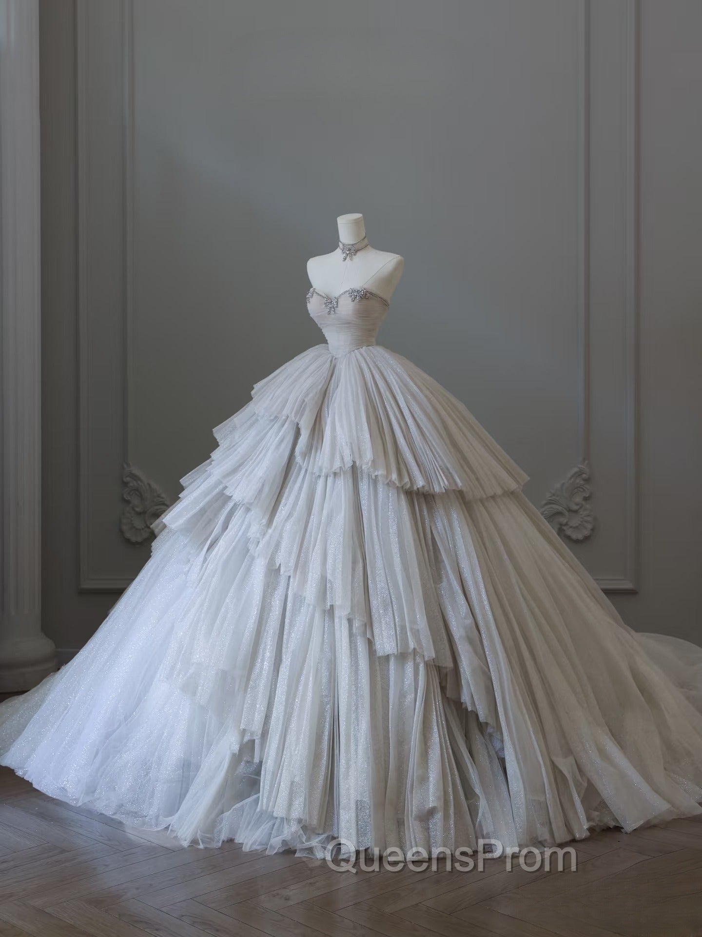 Timeless Ball Gown Sweetheart Tulle Long Wedding Dress Bridal Dress