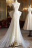 Timeless Mermaid Sweetheart Lace White Satin Wedding Dress