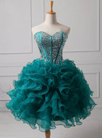 Trendy Organza Sweet Beading Homecoming Dress