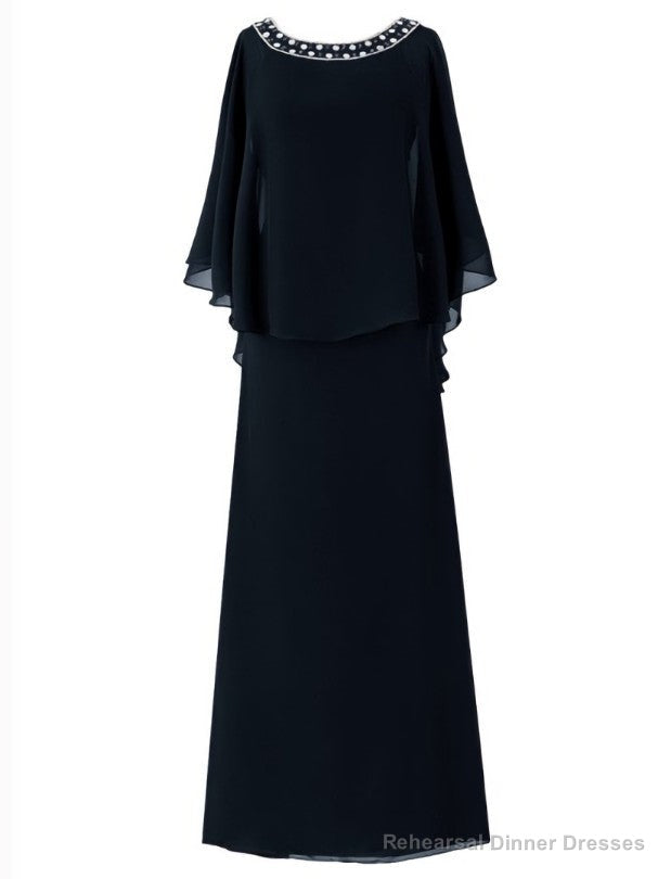 Trendy Scoop Neck Beading Chiffon Mother Of The Bride Dress