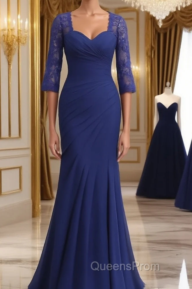 Trumpet/Mermaid Sweetheart Floor-Length Chiffon Mother of the Bride Dress With Lace Main image