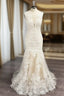 Trumpet/Mermaid Tulle Applique Scoop Sleeveless Sweep/Brush Train Wedding Dress