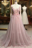 Tulle A-Line/Princess Appliques Lace Wedding Dress