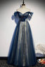 Tulle Long Off Shoulder Classy Evening Dress
