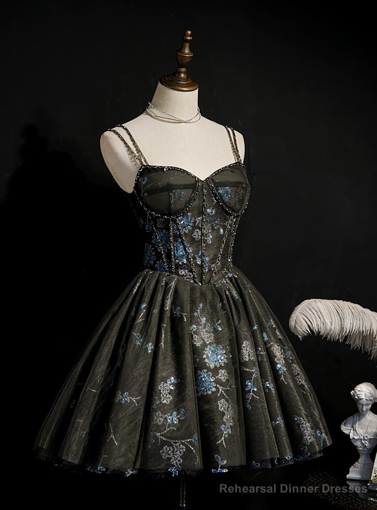 Tulle Sequins Beading Homecoming Dress