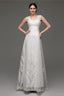 Tulle V-neck Illusion Back Wedding Dresses With Lace Bodice