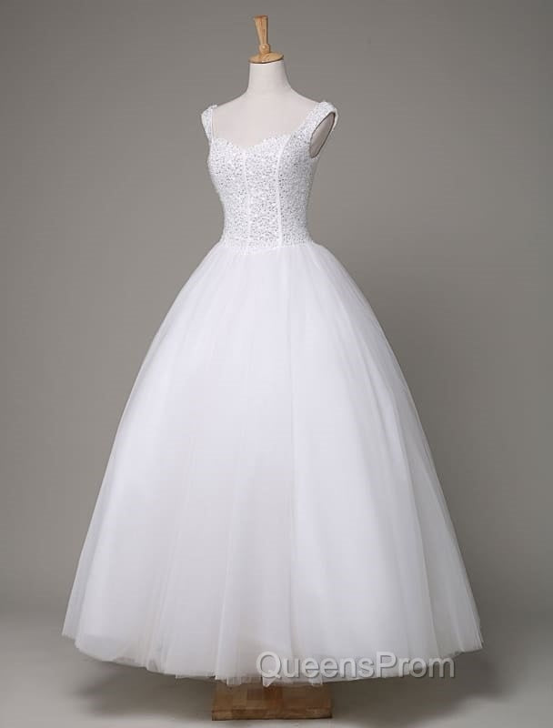 Tulle Wedding Dress Sweatheart Beading Ball Gown Floor Length Bridal Dress Secondary image