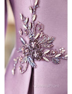 Two Piece Cocktail Dress Elegant Dress Wedding Party Tea Length Long Sleeve V Neck Satin Mother Of The Bride Dress
