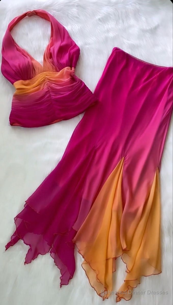 Two Piece Long Prom Dresses, New Evening Dresses Main image