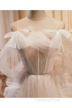 Unique And Noble Ivory Sleeveless Off Shoulder Ball Dress Ivory Sheer Thin Shoulder Strap With Backless Strap Evening Prom Dress