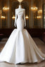 Unique Mermaid Strapless Ivory Satin Wedding Dress Brides Dress