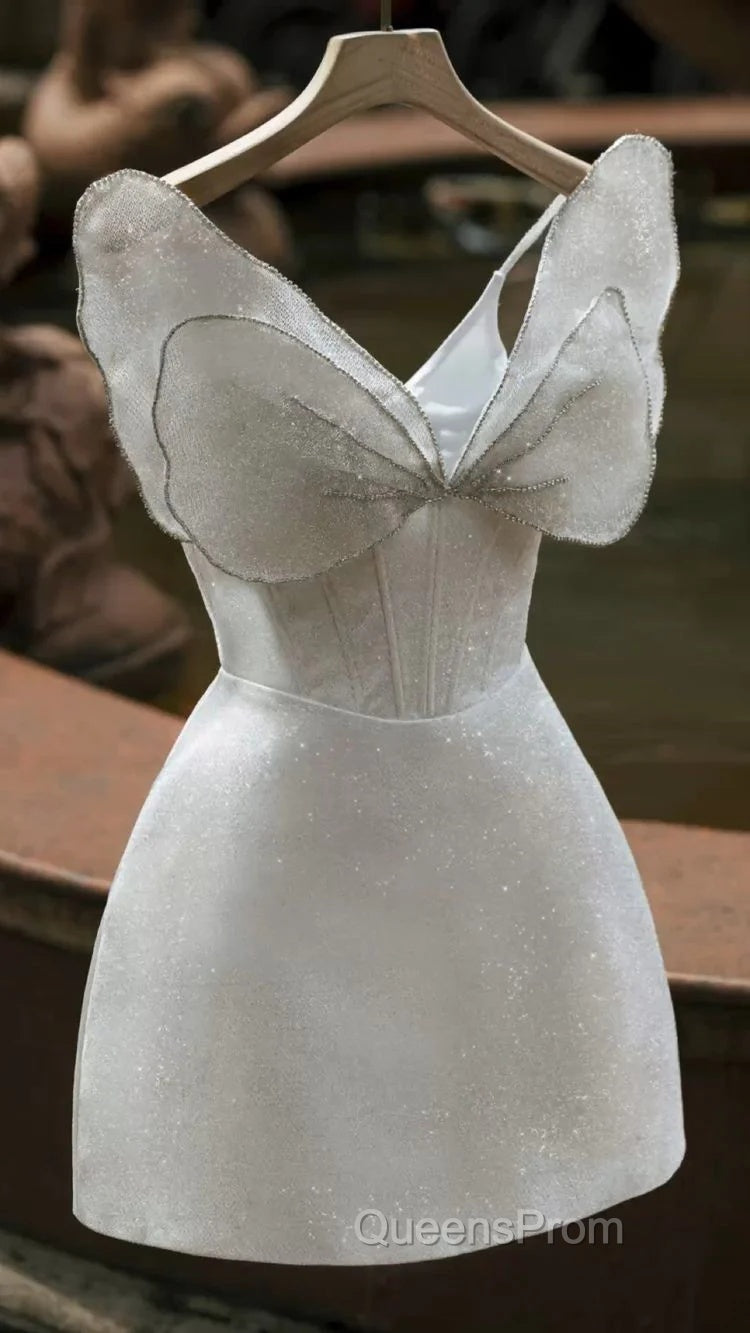 Unique Princess Spaghetti Straps Homecoming Dress,Elegant Evening Prom Dress