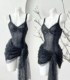 Unique Sheath Straps Sequin Lilac Classy Tight Homecoming Dress 8Th Grad Dance Graduation Dress Short Hoco Dress