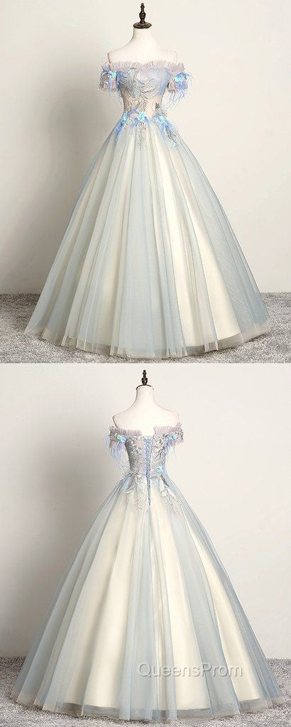 Unique Sweetheart Long Off Shoulder Party Dress, Lace Evening Prom Dress Secondary image