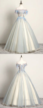 Unique Sweetheart Long Off Shoulder Party Dress, Lace Evening Prom Dress