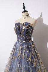 Unique tulle lace long Evening Prom Dress tulle formal Dress