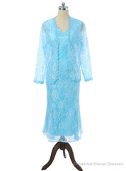 V-neck Ankle Length Lace With Jacket Mother Of The Bride Dresses