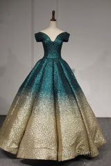 V-Neck Off The Shoulder Sequins Ball Gowns Quinceanera Dress