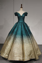 V-Neck Off The Shoulder Sequins Ball Gowns Quinceanera Dress