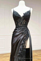 Wine Red Appliques Mermaid Long Formal Dress