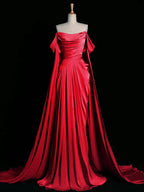 Vintage A Line Off The Shoulder Satin Classy Prom Dress Long Classy Evening Gown Classy Party Dress