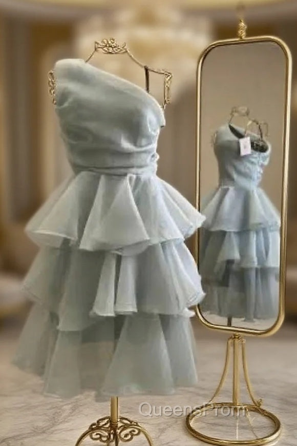 Vintage A-Line One Shoulder Homecoming Dress 18Th Birthday Outfits