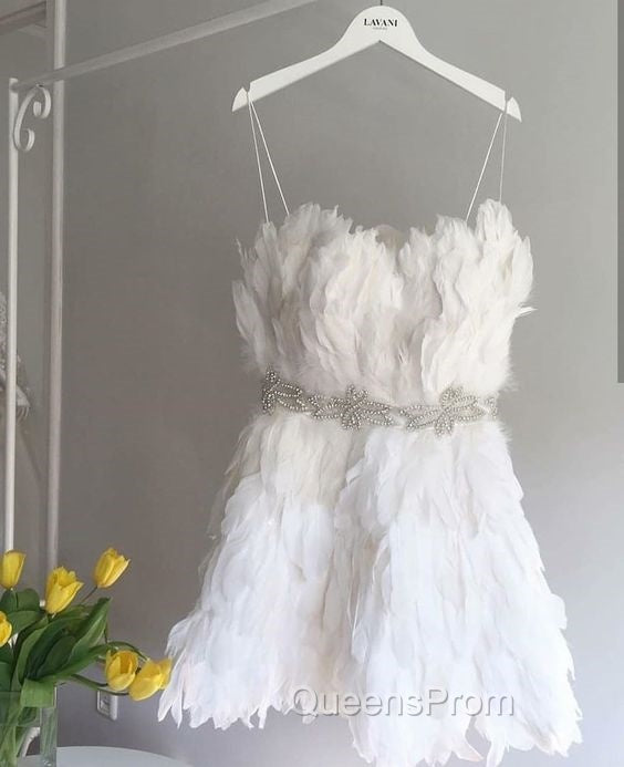 Vintage A Line Satin White Homecoming Dress 18Th Birthday Outfits Secondary image
