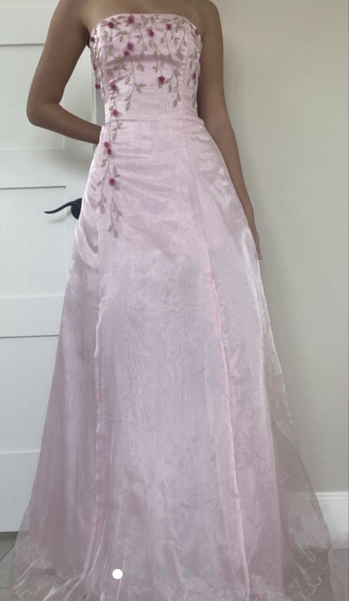 Vintage A Line Strapless Pink Long Classy Prom Dress Party Classy Evening Dress