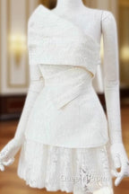 Vintage A Line White Lace Homecoming Dress 18Th Birthday Outfits