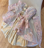 Vintage Ball Gown Gold Homecoming Dress 18Th Birthday Outfits