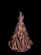Vintage Ball Gown Halter Brown Sleeveless Long Classy Prom Gown Fairy Classy Prom Dress