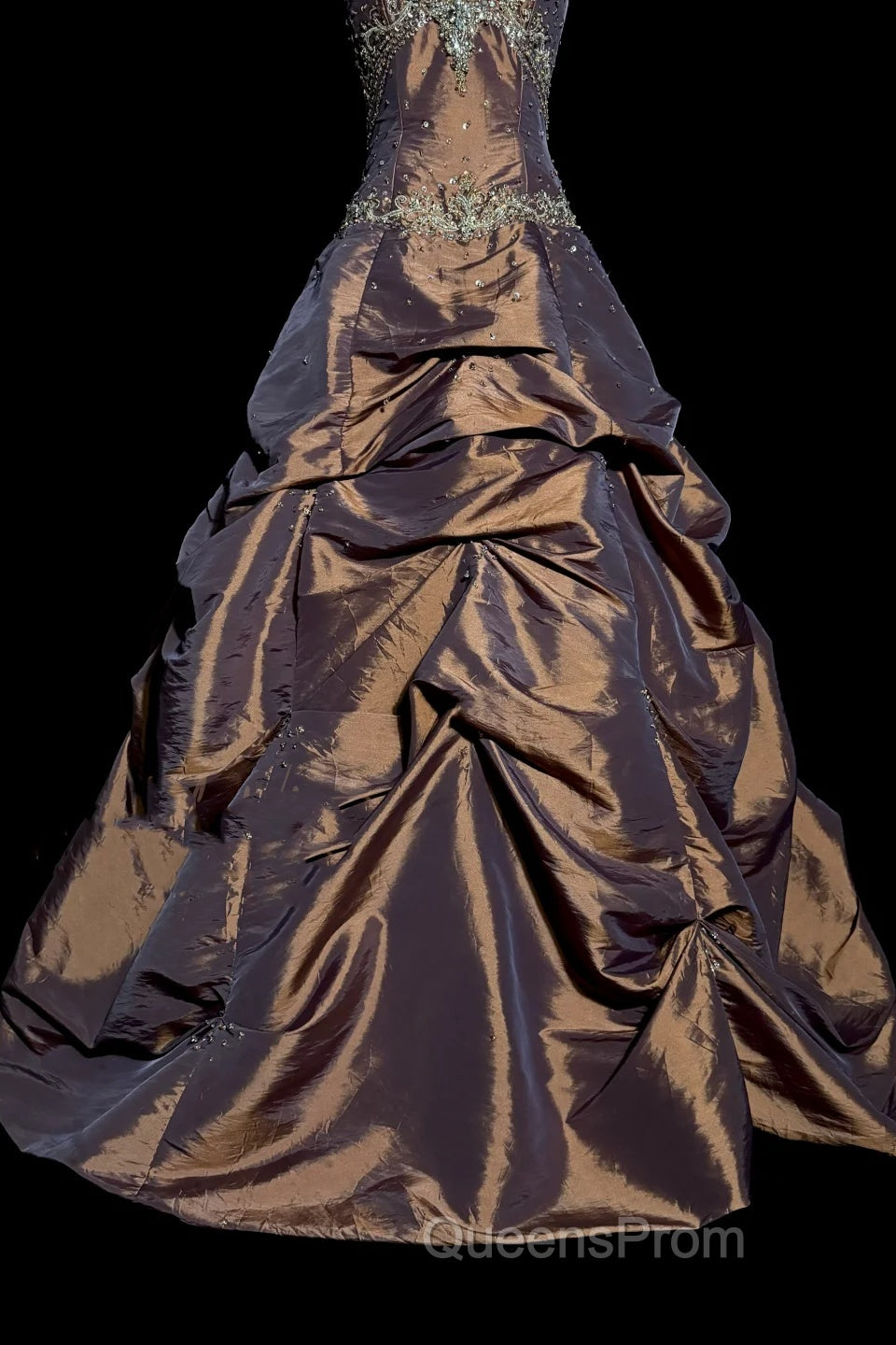 Vintage Ball Gown Halter Brown Sleeveless Long Evening Prom Gown Fairy Evening Prom Dress