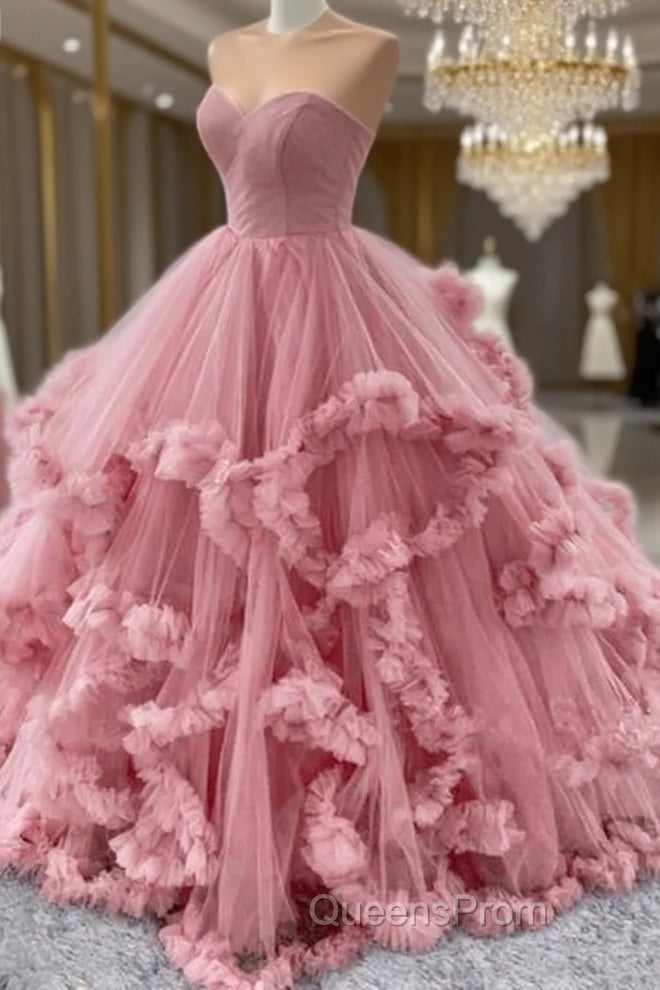 Vintage Ball Gown Pink Evening Prom Dress For Women Main image