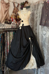 Vintage Ball Gown Sleeveless Long Black Evening Dress Evening Prom Dress