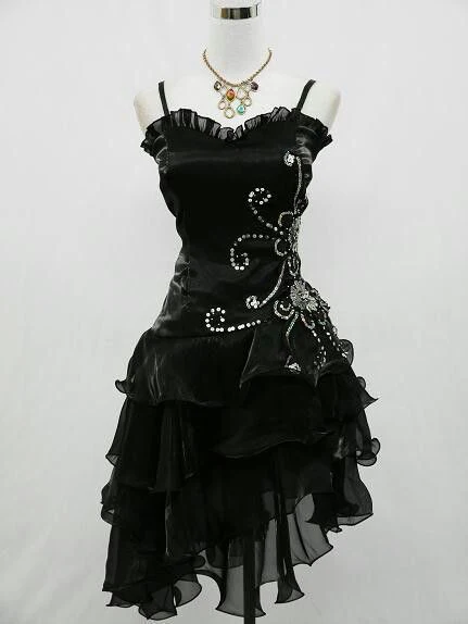 Vintage Black Chiffon Beaded Short Classy Prom Dress Classy 8Th Grade Homecoming Dress Main image
