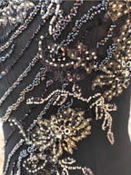 Vintage Black Mermaid Halter Neck Beaded Chiffon Long Classy Prom Dress