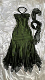 Vintage Blue Chiffon Long Classy Prom Dress Elegant Beaded Party Dress