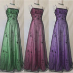 Vintage Blue Gradient Empire Classy Prom Dress Backless Romantic Beaded Classy Evening Dress Guest Dress