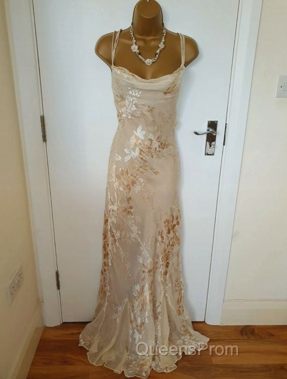 Vintage Champagne Floral Evening Prom Dress Mermaid Birthday Outfits Secondary image