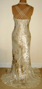 Vintage Champagne Floral Evening Prom Dress Mermaid Birthday Outfits