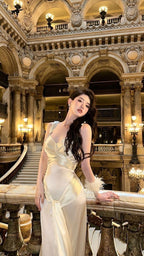 Vintage Champagne Classy Prom Dress Mermaid Birthday Outfits