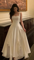 Vintage & Classic Ivory Chiffon Classy Evening Classy Prom Dress