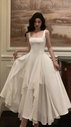 Vintage & Classic Ivory Chiffon Classy Evening Classy Prom Dress