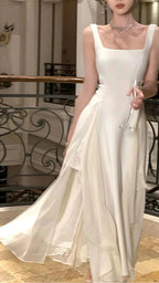 Vintage & Classic Ivory Chiffon Classy Evening Classy Prom Dress