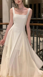 Vintage & Classic Ivory Chiffon Classy Evening Classy Prom Dress