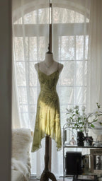 Vintage Classy Evening Dress, Sleeveless Green Party Gowns