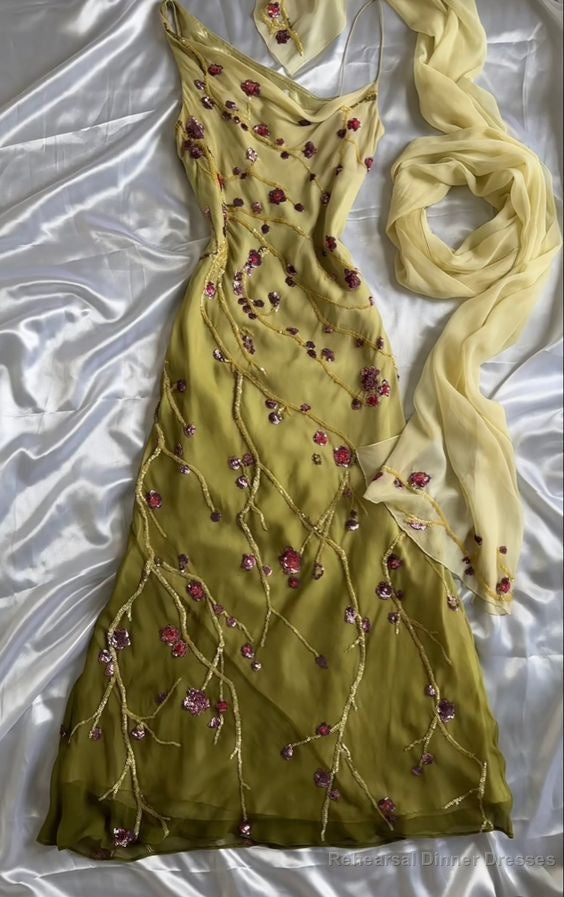 vintage floral dress Long Prom Dress Party Gown Evening Dress Secondary image