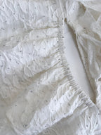 Vintage Gorgeous White Irregular Strap Pearl Lace Classy Prom Dress Bridesmaid Dress