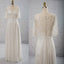 Vintage Half Sleeve V-Neck Elegant See Through Wedding Prom Dress